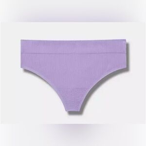 #x164 Torrid Seamless Ribbed High Rise Thong Panty Violet Tulip Purple Underwear